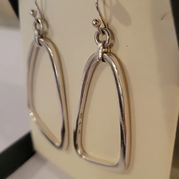 VTG Silpada 925 sterling silver signed geometric earrings! - Picture 5 of 11